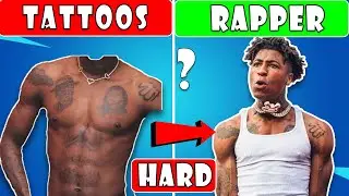 Guess The Rapper By Their Tattoos 🎤 | Can You Guess All | HARD VERSION | Rap Quiz 2023 |