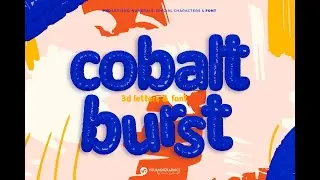 Cobalt Burst 3D Letters & Font Stock Graphics Download