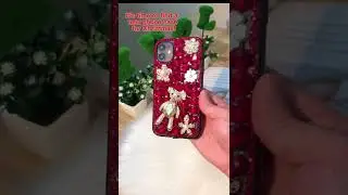 Shiny Bear Phone Case (Christmas Red)