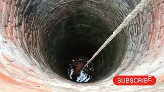 Village well गाँव का कुँवा सफाई करते हुए