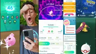 CATCHING * SHINY CELEBI * IN POK&Eacute;MON GO!