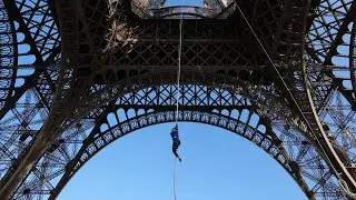 Athlete breaks world record by climbing the Eiffel Tower