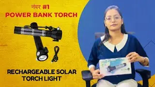 Rechargeable Solar Torch light  | Best Solar torch Flashlight for self defense 2024 SmartSafetyIndia