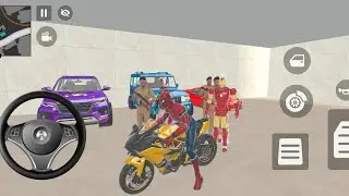 Car bike game 🎯Franklin ordered an Indian police car and trukc in the game 🎮 Modified KTM 🚨