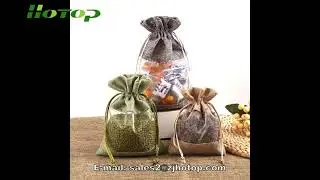 popular eco friendly wine jute drawstring bag christmas style