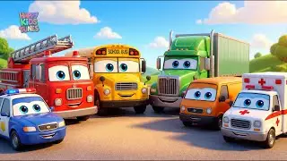 Learn Colors with Street Vehicles | Fire Truck, Police Car & School Bus | Garage Hide & Seek 🚒🚌