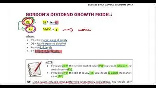 Cost of capital   Part 2   Cost of equity Gordon's dividend growth model including examples 3 1, 3 2