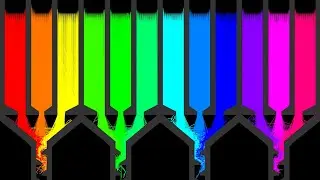The Rainbow 23 Times Eliminations Marble Race in Algodoo