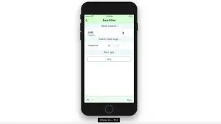 How to search upcoming races in the 'Training Plan' mobile app.