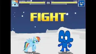 Rainbow Dash vs. Four (My Little Pony vs. BFDI) | M.U.G.E.N