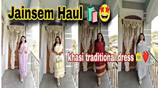 Jainsem Haul🛍️🤩||khasi traditional dress( Meghalaya)✨#traditional #dress #meghalaya #haulvideo