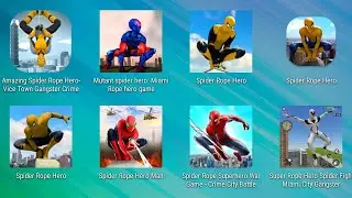 Amazing Spider Rope Hero Vice Town Gangster Crime,Mutant Spider Hero Miami Rope Hero
