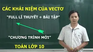 TOÁN LỚP 10 – CÁC KHÁI NIỆM VECTƠ. HAI VECTƠ CÙNG PHƯƠNG, CÙNG HƯỚNG, BẰNG NHAU. VECTƠ KHÔNG