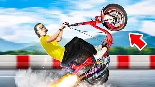 IMPARO A IMPENNARE CON LO SCOOTER PAGATO 50 EURO😱