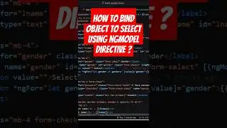 How to bind objects to select control using the ngModel directive in angular? #shorts #angular