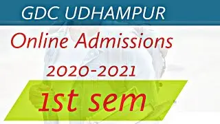 Gdc Udhampur online Admissions for 1st sem | Apply Now 2020-21