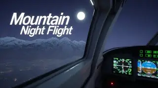 Night Flight Into the Mountains | Pure Aviation Ambience, No Loops