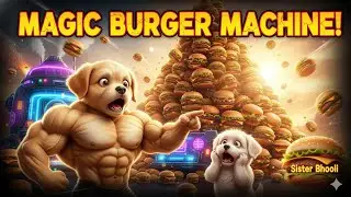 Bodybuilder Puppy Saves Hungry Kids with a Magic Burger Machine 🍔❤️ | Heart-Touching AI Film #AI 