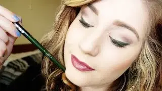 KAT VON D COLORED INK LINER BUKOWSKI (FOREST GREEN) REVIEW & EYE LOOK TUTORIAL