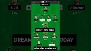 Today Match Prediction | GT VS CHE #todaymatchprediction #chevsgt #gtvsche #dream11teamtoday #viral