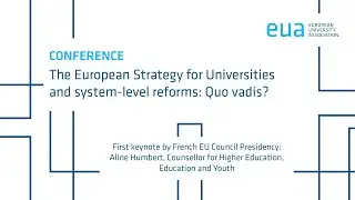 European Strategy for Universities - Keynote speaker Aline Humbert, French representation to the EU