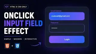 Modern Input Field Effect Using HTML & CSS