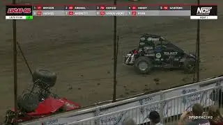 Jori Hughes/Damion Gardner Crash Into the Catchfence In Chili Bowl Tuesday Heat Races