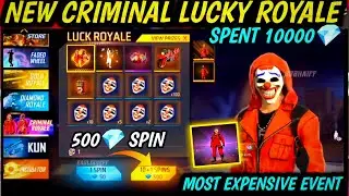 Most expensive event ever - New criminal lucky royale event free fire-Red criminal return free fire