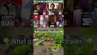 GTA 6 Vs RDR 2 Characters vs Other game Trailer Comparison #gta #rdr2 #gaming
