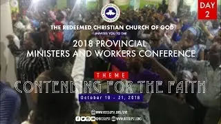 PROVINCIAL MINISTERS AND WORKERS CONFERENCE - DAY 2 - OCTOBER 20, 2018 LIVE STREAM