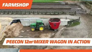 Peecon 12m3 Mixer Wagon feeding out   mixing maize, PK, and molasses  FarmShop Northland