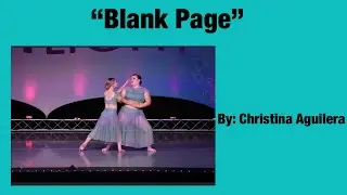 Chloe&rsquo;s Duet 2022-2023 &ldquo;Blank Page&rdquo;