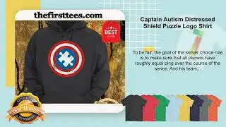 Captain Autism Distressed Shield Puzzle Logo Shirt