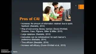 Computer Assisted Instruction (CAI)