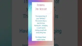 The second day after your birth, decoding the day.#numerologist #birthday #decoding