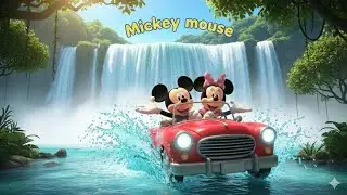 Mickey Mouse Waterfall Adventure 🏎️ Cartoon Fun for Kids
