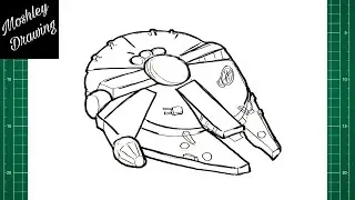 How to Draw Millennium Falcon - Star Wars Spaceship