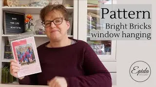 Bright Bricks patchwork window hanging pattern