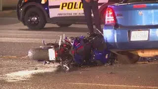 Motorcycle crash on south side send man to hospital with life-threatening injuries, police say
