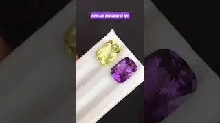 Citrine & Amethyst Reverse Pair(OSG) ~ 13.7 Grams ~ 13.75 mm. #Citrine #gemstones #amethystjewelry