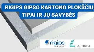 Rigips gipso kartono plok&scaron;čių tipai ir jų esminės savybės