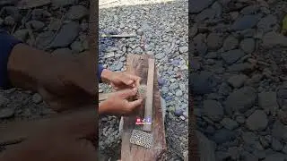 Bikin Alat jepit belut bahan bambu dan seng plat