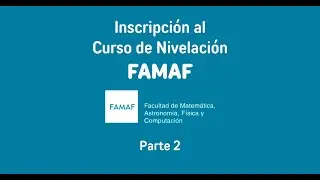 Tutorial de inscripción a curso de nivelación   Parte 2/2