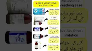🌿 Top 5 Cough Syrups You Should Know | Smart Sehat Tips |#shorts #youtubeshorts #cough