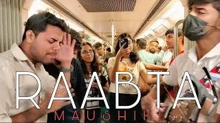 RAABTA - Cover By Guitar || Crazy Metro Reaction 😲 || @Maushiki 
