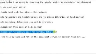 how to make bootstrap datepicker easy in html