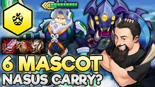 6 Mascot - 3 Star Nasus the Hidden Carry?! | TFT Glitched Out | Teamfight Tactics