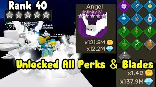 Unlocked All Perks! Got Max Rank 40 & Max Blade - Blade Throwing Simulator