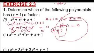 Mathematics - Polynomials - Class IX - Proof of Factor Theorem & Factorization - Ex 2.3 Solutions