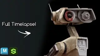 How i Textured BD-1 From Star Wars | Hard Surface Character Creation | Substance Painter